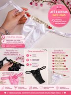🎀 Calcinha Fio Laço Personalizada – Até 8 Letras Inclusas