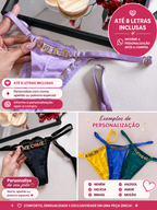 Calcinha Fio Duplo Personalizada – Até 8 Letras Inclusas