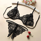 Conjunto Serena – Lingerie com Renda Floral, Aro Realçador e Alças Decorativas