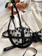 Conjunto Butterfly Kiss – Lingerie Sexy Bordada com Laços e Detalhes Românticos