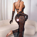 Conjunto Paris Allure – Quatro Peças em Renda Transparente