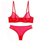 Conjunto de Lingerie Clara – Transparência e Delicadeza em Tule