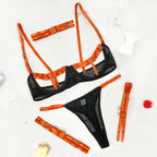 Conjunto de Lingerie Natasha – 4 Peças Ousadas para Sedução Completa