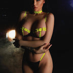Conjunto de Lingerie Natasha – 4 Peças Ousadas para Sedução Completa