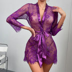 Robe La Vie – Transparente com Renda Delicada e Toque Elegante