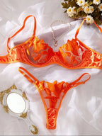 Conjunto de Lingerie Ariana – Bordado Floral Sensual
