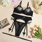 Conjunto Love com Strass Cintilante – 3 peças