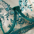 Conjunto Isadora – Lingerie Sexy com Renda Floral e Transparência Elegante
