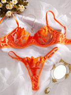 Conjunto de Lingerie Ariana – Bordado Floral Sensual
