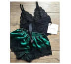 Conjunto Alana – Lingerie 2 Peças em Cetim com Renda Estilo Princesa