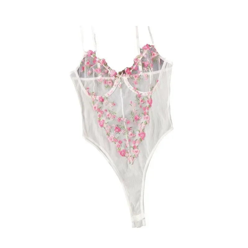 Body de Lingerie Camila – Elegância em Renda Bordada