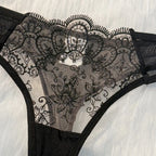 Conjunto Elisa – Lingerie 2 Peças em Renda Leve com Transparência e Laço