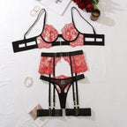 Lolita – Lingerie Sexy em Tule Transparente com Bordado Floral