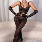 Conjunto Paris Allure – Quatro Peças em Renda Transparente