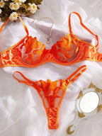 Conjunto de Lingerie Ariana – Bordado Floral Sensual