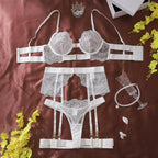 Lolita – Lingerie Sexy em Tule Transparente com Bordado Floral