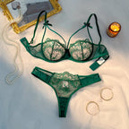 Conjunto Elisa – Lingerie 2 Peças em Renda Leve com Transparência e Laço