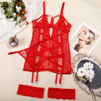Conjunto Valentina em Renda com Ligas